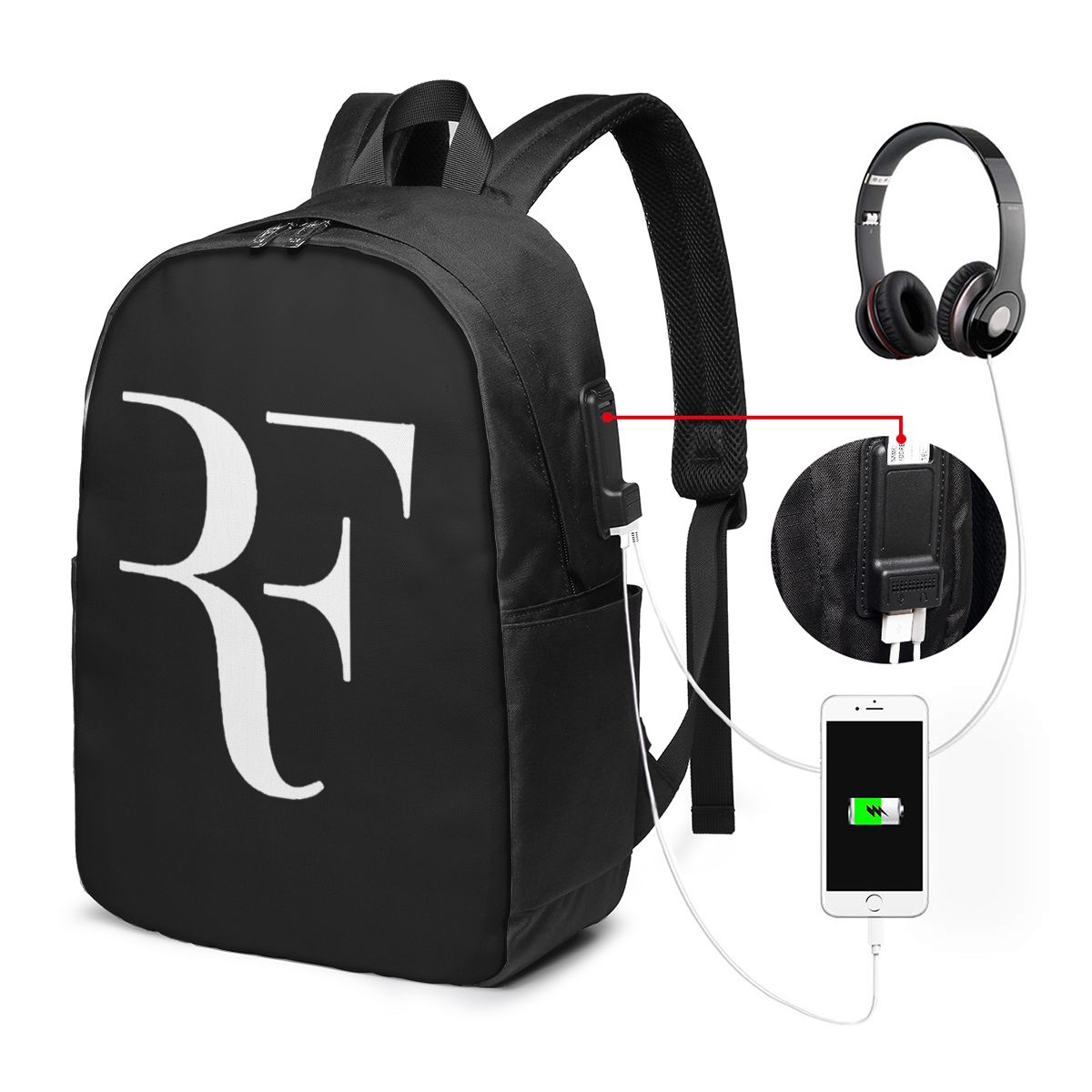 Women'S Bag - Roger Federer Backpack Travel Notebook Bag