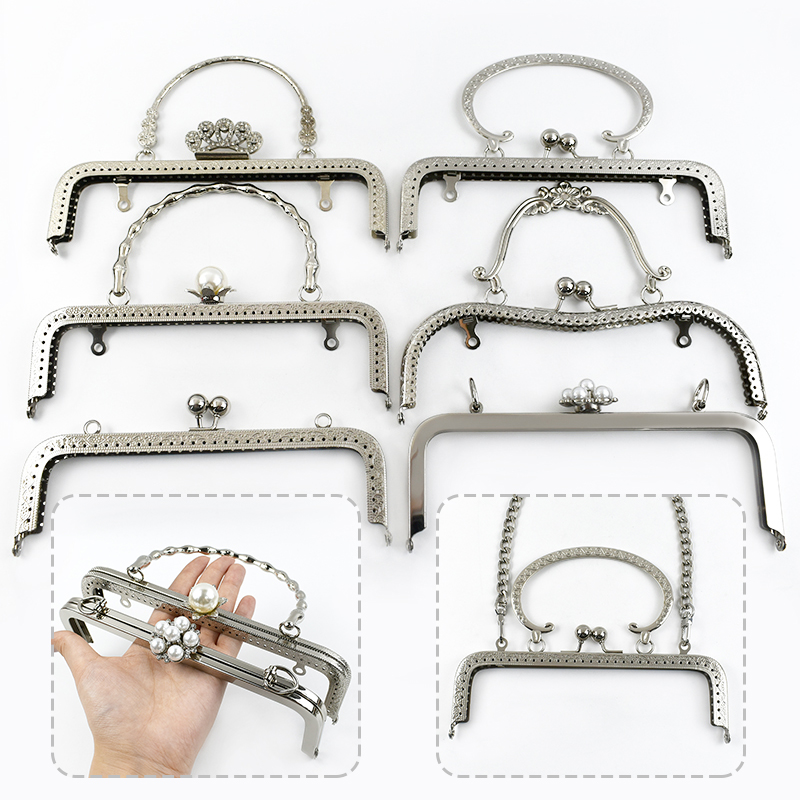 Women Bags Handmade - 1Pc Deepeel Silver Metal Bag Handles