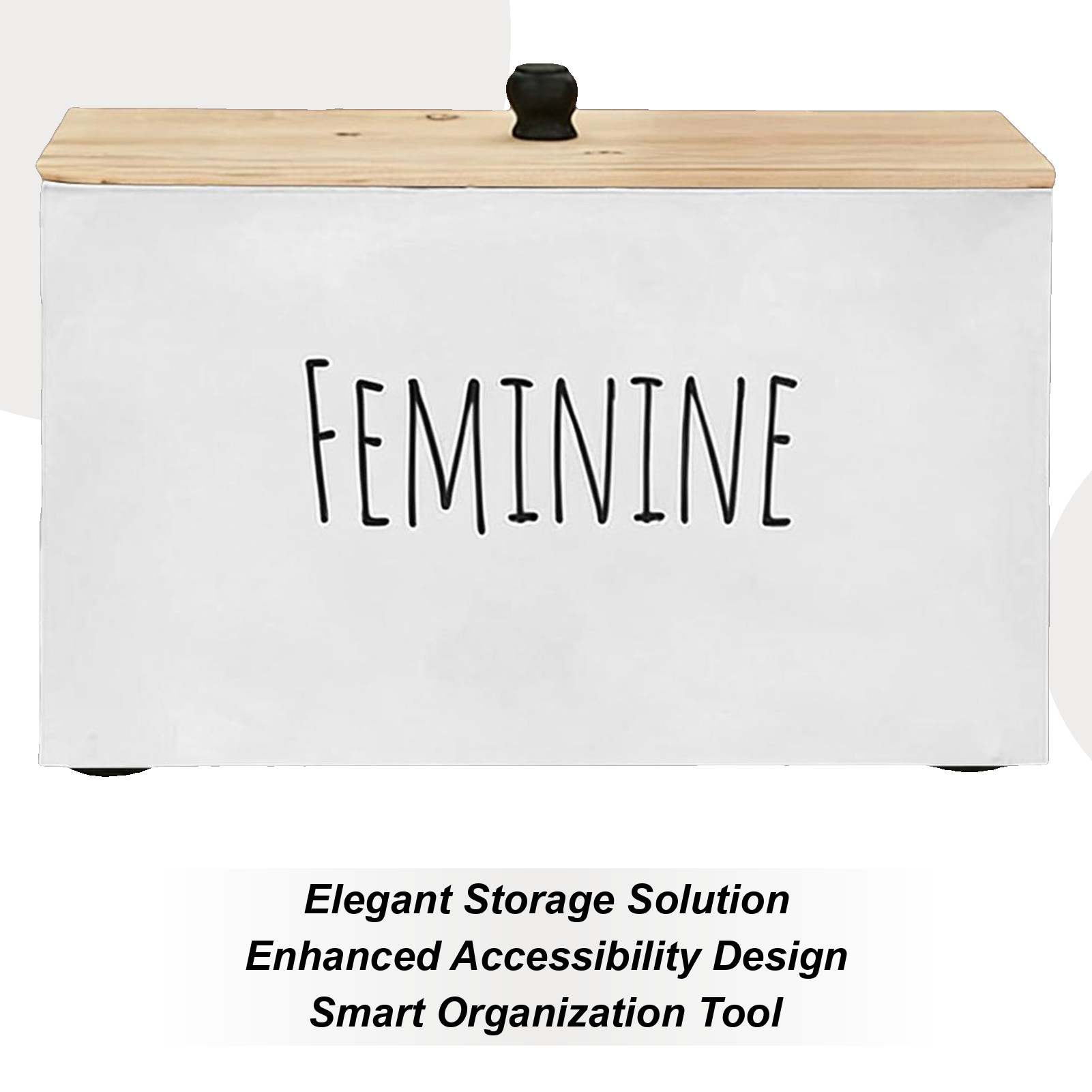 Women Vanity Bags - Tampon Holder for Bathroom Wood Toilet