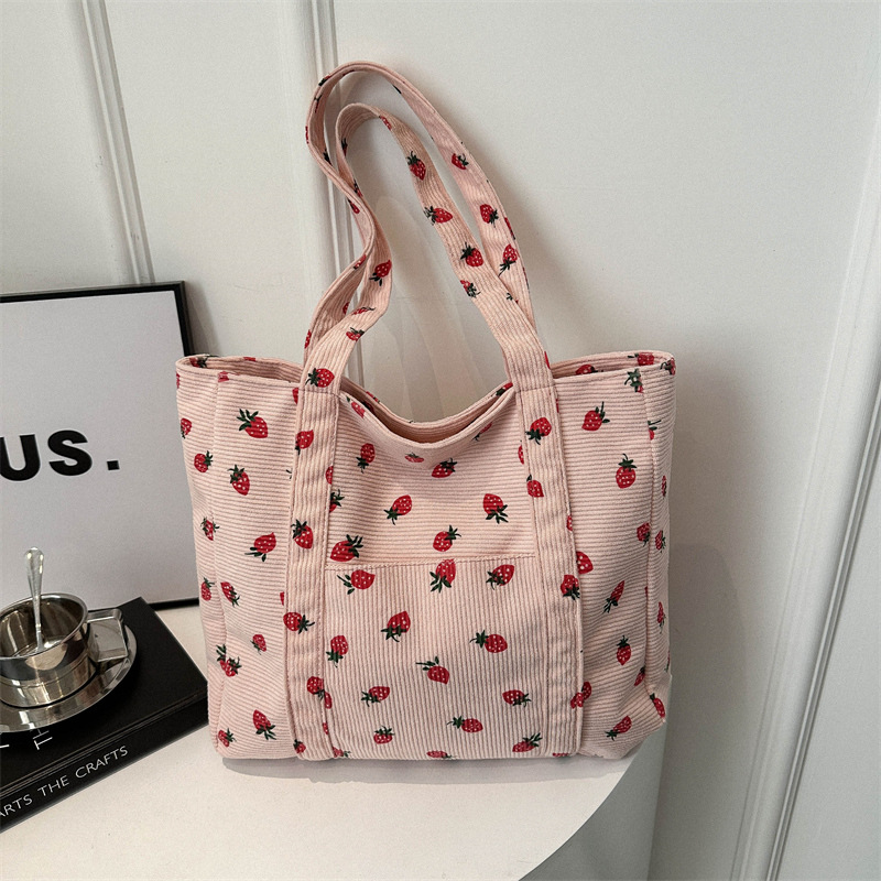 Corduroy Handbag Strawberries  - огляд і ціна Women Bags Zara