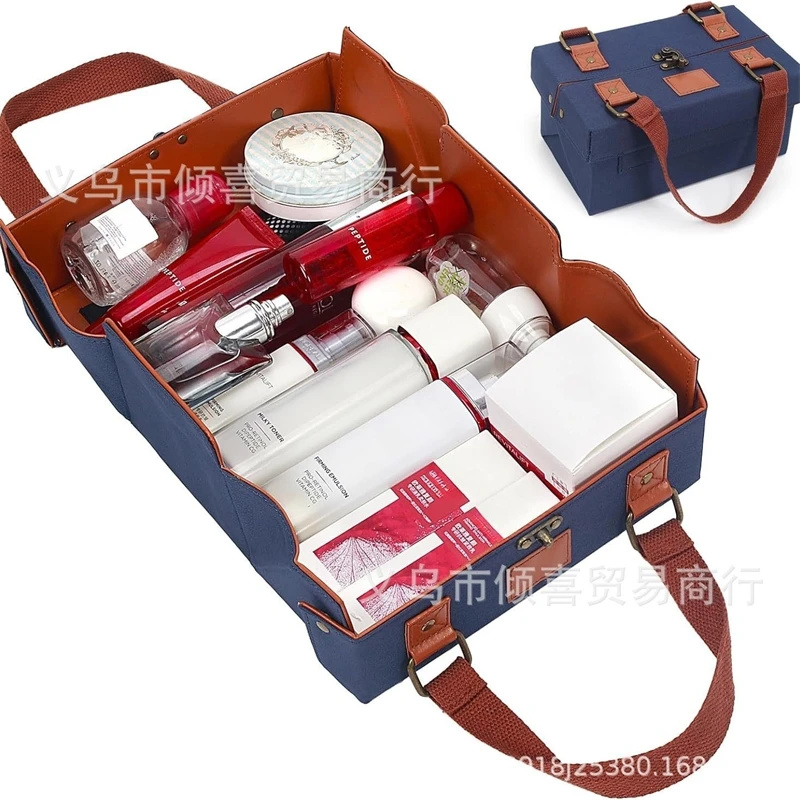 Leather Magnetic Makeup Tote B - огляд і ціна Women Vanity Bags